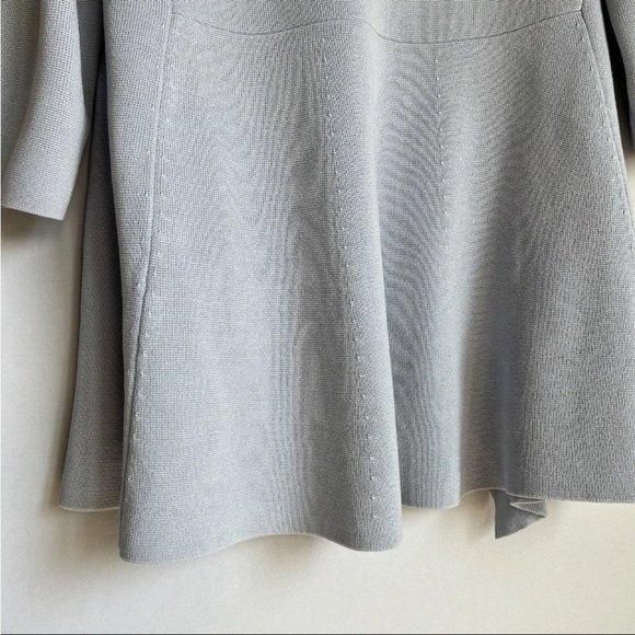 EILEEN FISHER Cardigan Sz M Silk Blue Open Front Shawl Casual Office READ - Picture 12 of 13